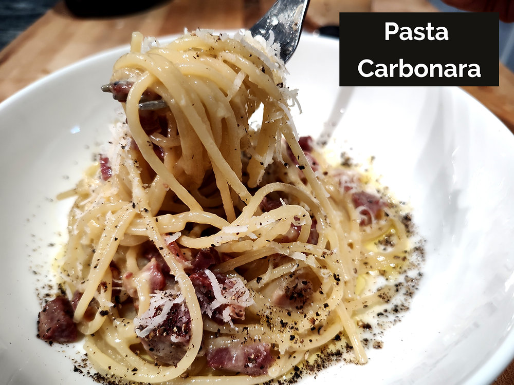 Creamy spaghetti carbonara