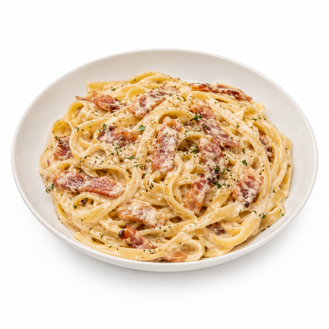 Creamy spaghetti carbonara