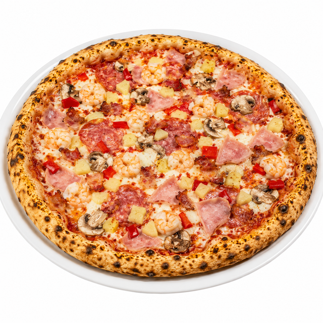 The Lot loaded pizza with the works